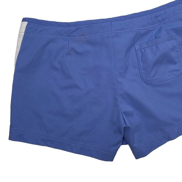 NIKE Athletic Activewear Shorts Women's Large  (12-14) Cobalt Blue Zip Pockets - Picture 5 of 16